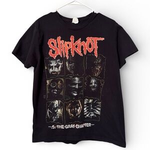 Y2K Slipknot The Gray Chapter Band T Shirt Black Size Medium